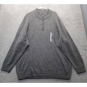 Sonoma Sweater Mens 4XB Multi Knit Loose Fit‎ Heavyweight Crew Neck Quarter Zip